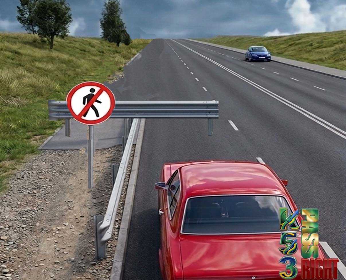 Pedestrians Prohibited sign example